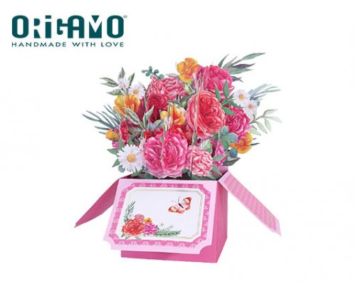 Origamo Κάρτα Ευχετήρια  FLOBOX Λουλούδια  Ονειρο 22.3x26cm FLOREVER