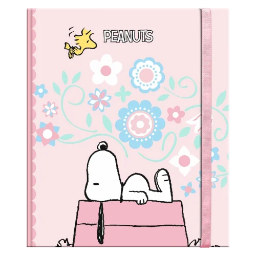 Μεγάλο σκληρό εξώφυλλο σημειωματάριο – Snoopy Pastel