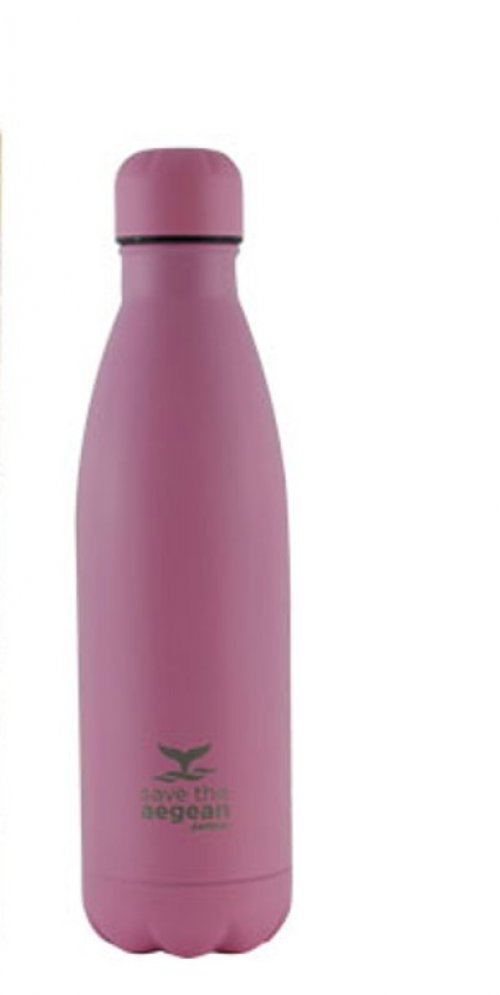 Estia  Θερμός  Παγούρι  Ατσάλι  BPA-FREE 500ml SAVE THE AEGEAN Ροζ