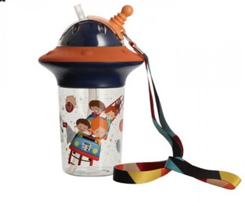 Estia Παγούρι Παιδικό Πλαστικό BPA-FREE 450ml Astro Σκούρο Μπλε 